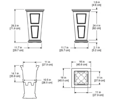 Mayne Inc. Fairfield Tall Planter -Chic Furniture Store 810440514 6