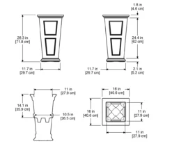 Mayne Inc. Fairfield Tall Planter -Chic Furniture Store 810440516 4