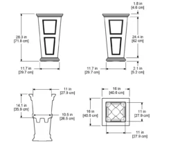 Mayne Inc. Fairfield Tall Planter -Chic Furniture Store 810440517 6