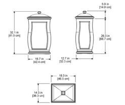 Mansfield White Storage Bin -Chic Furniture Store 810440532 4
