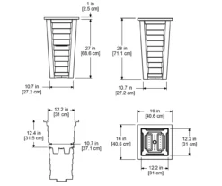 Mayne Inc. Lakeland Tall Planter -Chic Furniture Store 810440549 5