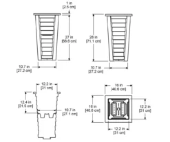 Mayne Inc. Lakeland Tall Planter -Chic Furniture Store 810440550 5