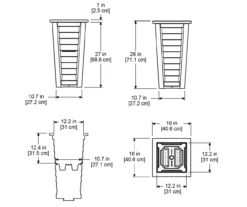 Mayne Inc. Lakeland Tall Planter -Chic Furniture Store 810440551 5
