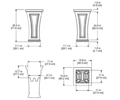 Mayne Inc. Cambridge Tall Planter -Chic Furniture Store 810440571 5
