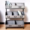Galvanized Metal 3-Tier Storage Shelf -Chic Furniture Store 810450734 1