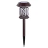 Bronze Circle LED Solar 6-Piece Pathway Light Set -Chic Furniture Store 810453366