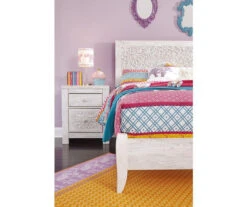 Paxberry Whitewash Carved Medallion Full Headboard -Chic Furniture Store 810458221 4 1