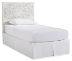 Paxberry Whitewash Carved Medallion Twin Headboard -Chic Furniture Store 810458222 2 1