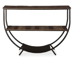 Lamoney Gray, White & Brown Slat Console Table -Chic Furniture Store 810458257 1