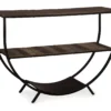 Lamoney Gray, White & Brown Slat Console Table -Chic Furniture Store 810458257 2