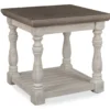 Havalance Gray & White Two-Tone End Table -Chic Furniture Store 810458274 1