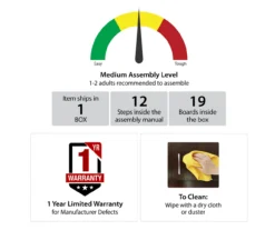 65" Wilton Black Electric Fireplace Console -Chic Furniture Store 810464969 6