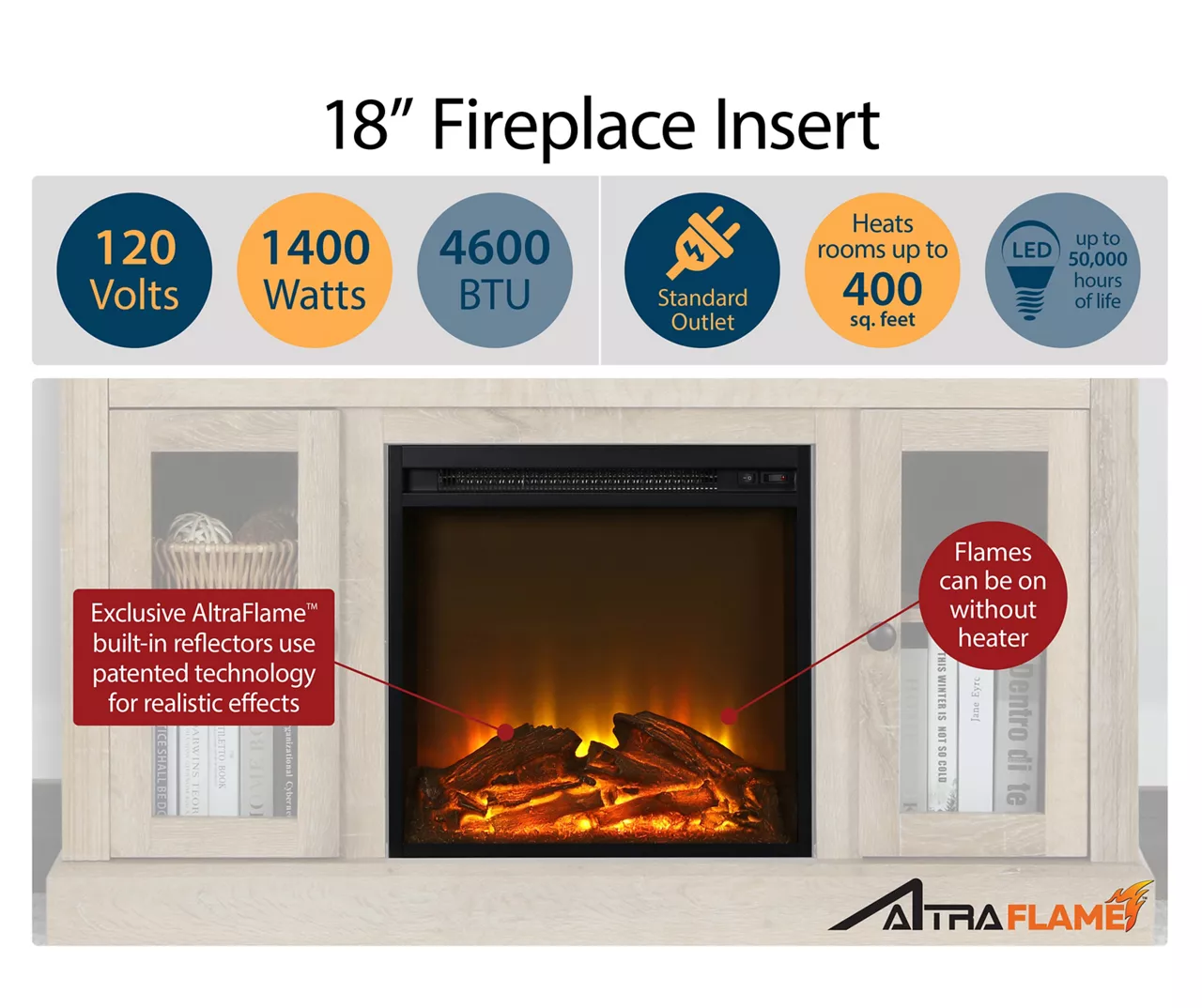 Ameriwood 47" Grandcastle Electric Fireplace Console 13 Ameriwood 47" Grandcastle Electric Fireplace Console - Image 11