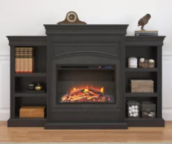 69" Shoreleaf Black Mantel Electric Fireplace -Chic Furniture Store 810465004 1