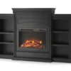 69" Shoreleaf Black Mantel Electric Fireplace -Chic Furniture Store 810465004 4