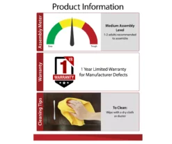 47" Grandcastle Rustic Gray Electric Fireplace Console -Chic Furniture Store 810465006 5