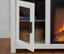 54" Bridgeport White Glass Door Electric Fireplace Console 8 54" Bridgeport White Glass Door Electric Fireplace Console -Chic Furniture Store 810465026 5