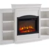 69" Shoreleaf White Mantel Electric Fireplace -Chic Furniture Store 810465035 5