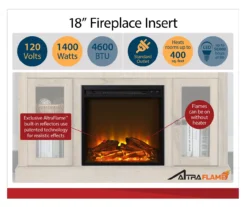 59" Roxbury Black Electric Fireplace Console -Chic Furniture Store 810465038 4