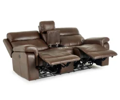 Wellsley Leather Power Reclining Console Loveseat 32 Wellsley Leather Power Reclining Console Loveseat -Chic Furniture Store 810469259 2 1