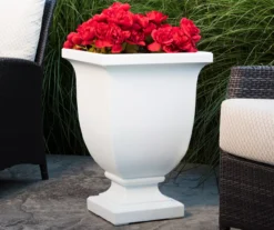 Augusta White Tall Planter