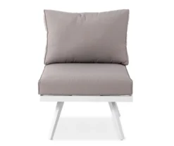 White 6-Piece Aluminum Cushioned Patio Sectional & Coffee Table Set -Chic Furniture Store 810477587 12