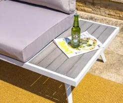 White 6-Piece Aluminum Cushioned Patio Sectional & Coffee Table Set -Chic Furniture Store 810477587 5