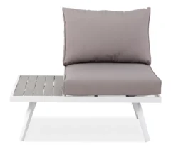 White 6-Piece Aluminum Cushioned Patio Sectional & Coffee Table Set -Chic Furniture Store 810477587 9