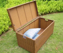 All-Weather Wicker 48-Gallon Storage Deck Box -Chic Furniture Store 810478127 1