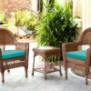 Honey 3-Piece Cushioned Patio All-Weather Wicker Chat Set -Chic Furniture Store 810478174
