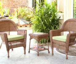 Honey 3-Piece Cushioned Patio All-Weather Wicker Chat Set -Chic Furniture Store 810478179