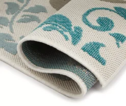 Broyhill Eastlake Teal & Gray Damask Outdoor Area Rug 9 Broyhill Eastlake Teal & Gray Damask Outdoor Area Rug -Chic Furniture Store 810497108 810497109 810497110 3