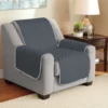 Gray Reversible Chair & Recliner Furniture Protector 1 Gray Reversible Chair & Recliner Furniture Protector -Chic Furniture Store 810498225 1