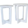 Distressed White 2-Piece Nesting Side Table Set 1 Distressed White 2-Piece Nesting Side Table Set -Chic Furniture Store 810500568
