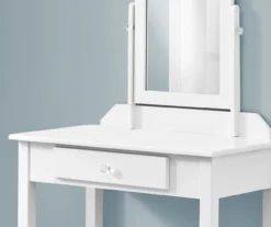 White Wood Vanity With Mirror -Chic Furniture Store 810502793 4