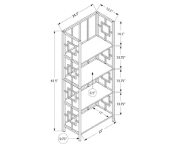 Black Square 4-Shelf Bookcase -Chic Furniture Store 810502794 3
