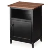 Walnut & Black Nightstand -Chic Furniture Store 810504787
