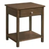 Walnut Nightstand With USB Ports & Power Outlets -Chic Furniture Store 810504789 2