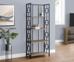 Dark Taupe Square 4-Shelf Open Bookcase 8 Dark Taupe Square 4-Shelf Open Bookcase -Chic Furniture Store 810512901 1