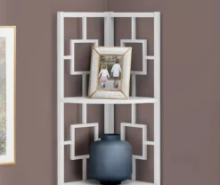 White Square 4-Shelf Corner Bookcase -Chic Furniture Store 810512902 4