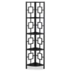 Black Square 4-Shelf Corner Bookcase 2 Black Square 4-Shelf Corner Bookcase -Chic Furniture Store 810512905 2