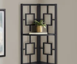 Black Square 4-Shelf Corner Bookcase -Chic Furniture Store 810512905 4
