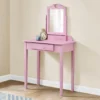 Pink Vanity Table With Mirror -Chic Furniture Store 810512906 1