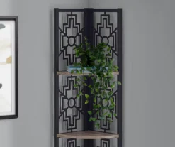 Monarch Geometric 4-Shelf Corner Bookcase -Chic Furniture Store 810512947 4