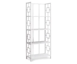 Chic Furniture Store 40 White Square 4-Shelf Open Bookcase