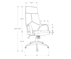 Monarch Modern Executive Office Chair 33 Monarch Modern Executive Office Chair -Chic Furniture Store 810512971 11