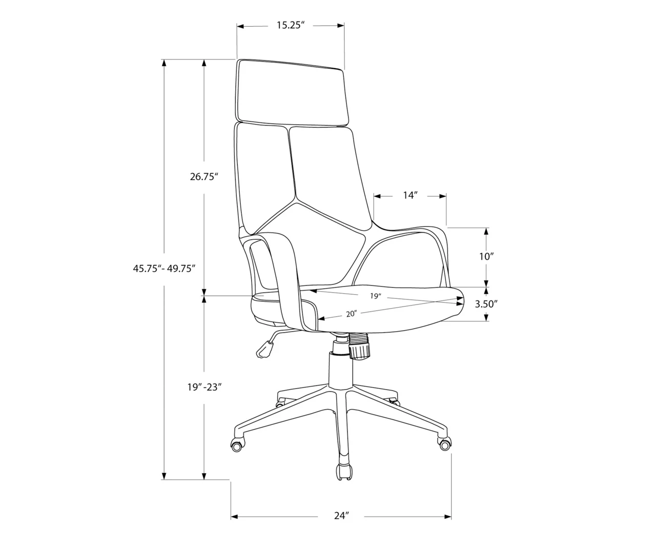 Monarch Modern Executive Office Chair 14 Monarch Modern Executive Office Chair - Image 12