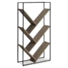 Dark Taupe 5-Shelf Slanted Bookcase -Chic Furniture Store 810512986 2