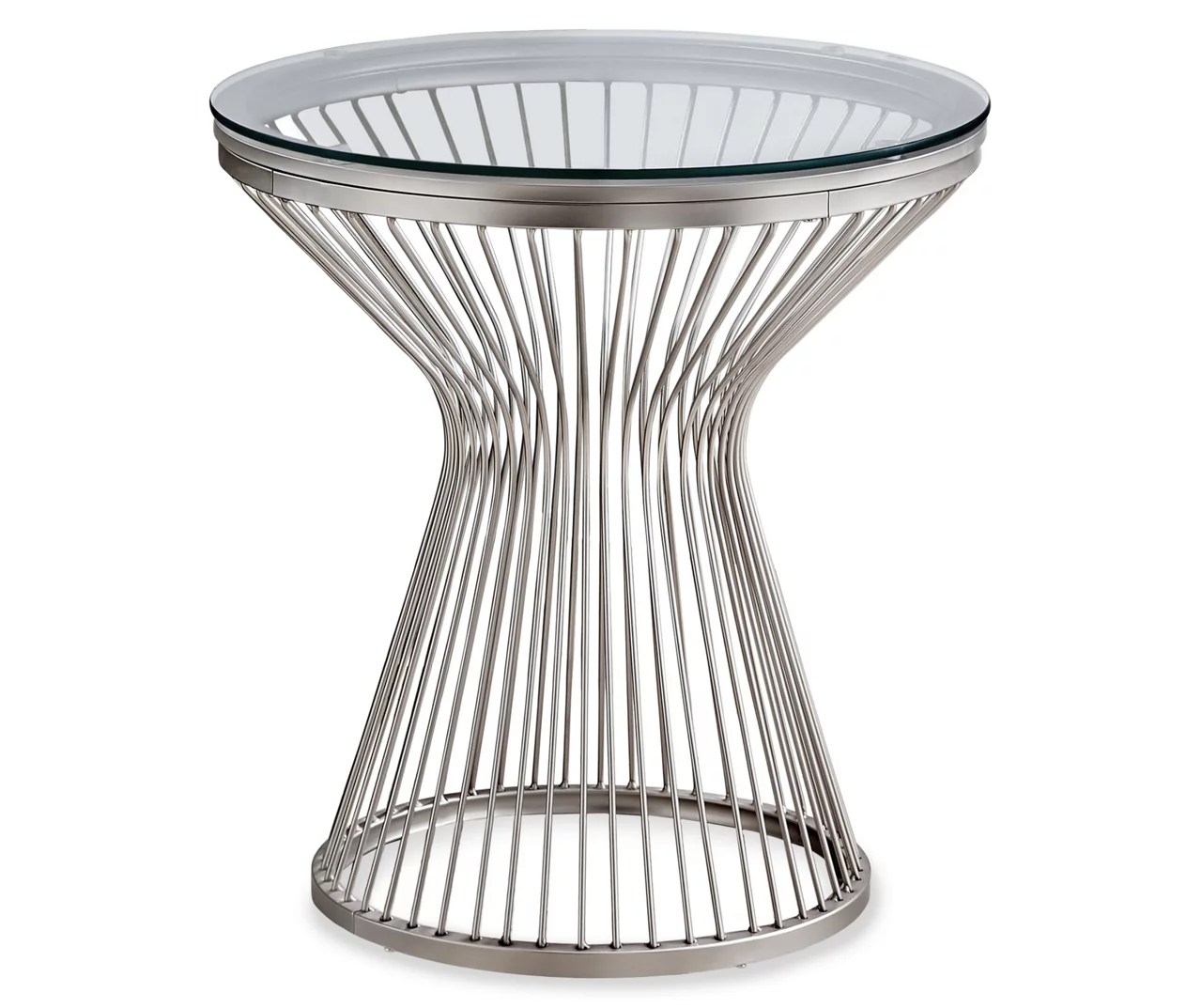 Silver Hourglass End Table 3 Silver Hourglass End Table
