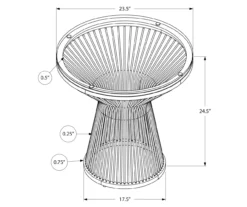 Silver Hourglass End Table 11 Silver Hourglass End Table -Chic Furniture Store 810512999 3